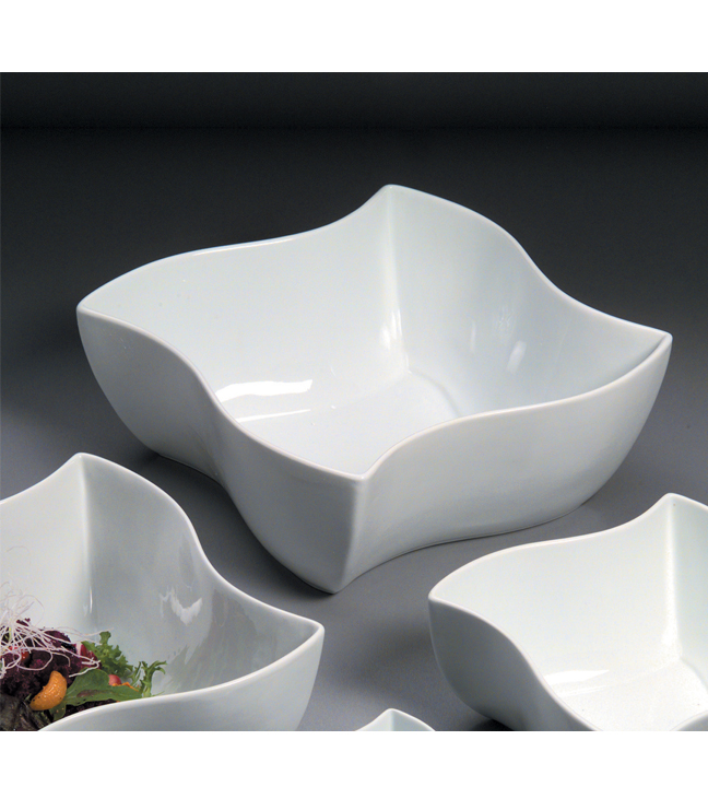 Wavey Ceramic Display Bowl 12" Dia. x 4.875"H